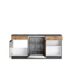 Held Möbel Winkelküche Turin 300 X 240 Cm Wotaneiche-Graphit Mit E-Geräten -Geschäft Für Heimküche 5233 11016600 1131.6310 2b