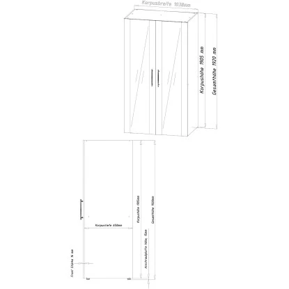 Respekta Schrankküche SKWGMIC Reversibel Grau-Weiß 4 Respekta Schrankküche SKWGMIC Reversibel Grau-Weiß – Bild 4