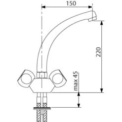 Sanitop-Wingenroth Zweigriff-Küchenarmatur Como Chrom -Geschäft Für Heimküche 534286 3711 3