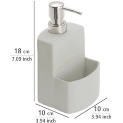 Wenko Spülmittelspender Festival Mit Griffiger Soft-Touch Oberfläche Grau -Geschäft Für Heimküche 548131 1068 03