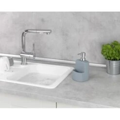 Wenko Spülmittelspender Festival Mit Griffiger Soft-Touch Oberfläche Grau -Geschäft Für Heimküche 548131 1068 06