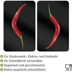 Wenko Herdabdeckplatten Universal Hot Peperoni 2er-Set Mehrfarbig -Geschäft Für Heimküche 580693 1068 03