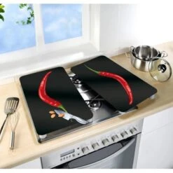 Wenko Herdabdeckplatten Universal Hot Peperoni 2er-Set Mehrfarbig -Geschäft Für Heimküche 580693 1068 07