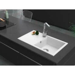 Miló Einbauspüle Granitverbundstoff Blissano 76 Weiß -Geschäft Für Heimküche 5903140017783 30