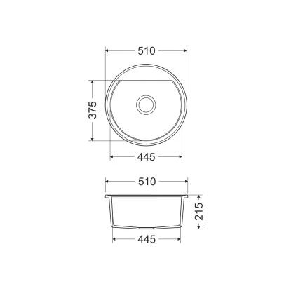 Miló Einbauspüle Granitverbundstoff Olli 51 Schwarz 2 Miló Einbauspüle Granitverbundstoff Olli 51 Schwarz – Bild 2