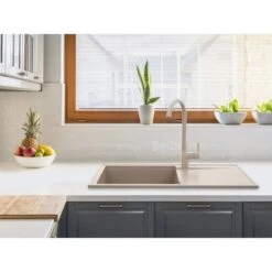 Miló Einbauspüle Granitverbundstoff Palladio 86 Sand -Geschäft Für Heimküche 5903140018087 30