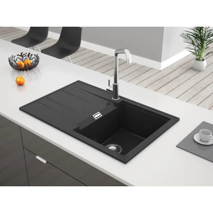 Miló Einbauspüle Granitverbundstoff Piatto 78 Graphit 3 Miló Einbauspüle Granitverbundstoff Piatto 78 Graphit – Bild 3