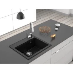 Miló Einbauspüle Granitverbundstoff Luxuria 56 Schwarz -Geschäft Für Heimküche 5903140018322 30