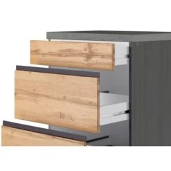 Held Möbel Küchenzeile Turin 300 Cm Graphit-Wotaneiche Ohne E-Geräte -Geschäft Für Heimküche 62560 11016600 1104.6311 8