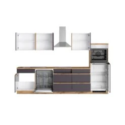 Held Möbel Küchenzeile Turin 300 Cm Graphit-Wotaneiche Mit E-Geräten -Geschäft Für Heimküche 64665 11016600 1120.6311 2