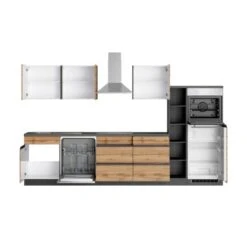 Held Möbel Küchenzeile Turin 330 Cm Wotaneiche-Graphit Mit E-Geräten 24 Held Möbel Küchenzeile Turin 330 Cm Wotaneiche-Graphit Mit E-Geräten -Geschäft Für Heimküche 64764 11016600 1122.6310 2
