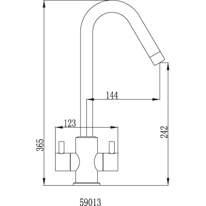 Sanitop-Wingenroth Zweigriff-Küchenarmatur Styl Niederdruck Chrom 2 Sanitop-Wingenroth Zweigriff-Küchenarmatur Styl Niederdruck Chrom – Bild 2