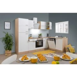 Respekta Winkelküche KBL280ESWSC 280 Cm Weiß-Eiche Sonoma Sägerau Nachbildung -Geschäft Für Heimküche 6862528 KBL280ESWSC 01