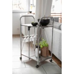 Wenko Servierwagen Liky Holzdekor Zusammenklappbar -Geschäft Für Heimküche 686865 1068 08