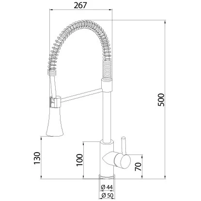 Sanitop-Wingenroth Küchenarmatur Fresh Mit Feder Und Brause 2 Sanitop-Wingenroth Küchenarmatur Fresh Mit Feder Und Brause – Bild 2