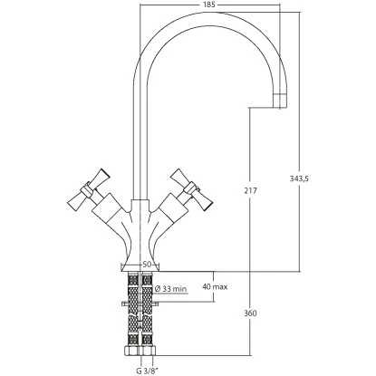 Sanitop-Wingenroth Zweigriff-Küchenarmatur Corvetto Chrom 2 Sanitop-Wingenroth Zweigriff-Küchenarmatur Corvetto Chrom – Bild 2