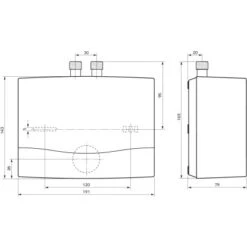 Vaillant Niederdruck Kleindurchlauferhitzer MiniVED H 3/3 N 3,5 KW Weiß -Geschäft Für Heimküche 688243 4384 2