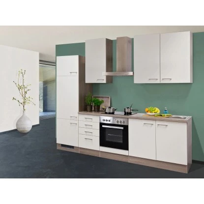 Flex-Well Exclusiv Küchenzeile Eico 270 Cm Magnolienweiß-Tennessee Eiche 1 Flex-Well Exclusiv Küchenzeile Eico 270 Cm Magnolienweiß-Tennessee Eiche