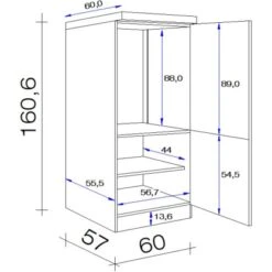 Flex-Well Exclusiv Kühlschrank-Einbauschrank Vintea Mit Kühlschrank EEK: F -Geschäft Für Heimküche 756420 4051 5 4