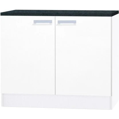 Spülenunterschrank Ohne Arbeitsplatte 100 Cm OPTIkult Oslo214 Feinstruktur Weiß 1 Spülenunterschrank Ohne Arbeitsplatte 100 Cm OPTIkult Oslo214 Feinstruktur Weiß