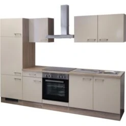 Flex-Well Exclusiv Küchenzeile Orlando 270 Cm Kaschmir Glanz-Sonoma Eiche -Geschäft Für Heimküche 7 002 nepal freigestellt 2