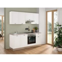 Marinelli Cucine Anastasia 195 Cm Weiß Mat-Eiche Grau -Geschäft Für Heimküche 806812157945 2675 02