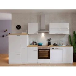 Respekta Küchenzeile KB310WWC 310 Cm Weiß -Geschäft Für Heimküche 8154 4384 neu KB310WWCG 02