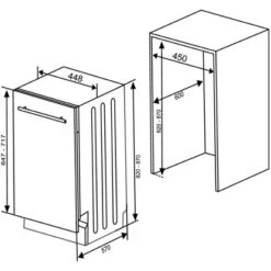 Respekta Einbaugeschirrspüler GSP45VV 45 Cm Schwarz Vollintegriert -Geschäft Für Heimküche 818909 4384 9
