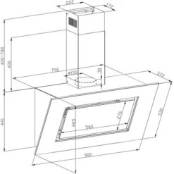 Respekta Backofen-Hauben Set EBDH-SET42090BS 90 Cm Black Steel -Geschäft Für Heimküche 825077 4384 CH42090BSA 11
