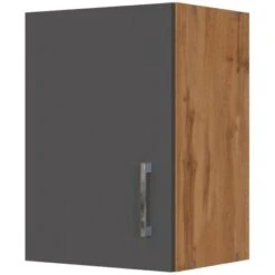 Held Möbel Hängeschrank Sorrento BxHxT 40 X 57 X 34 Cm Anthrazit-Wotaneiche