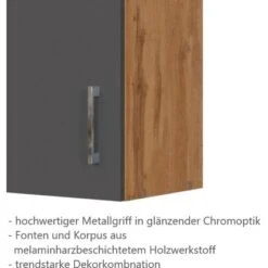 Held Möbel Hängeschrank Sorrento BxHxT 40 X 57 X 34 Cm Anthrazit-Wotaneiche -Geschäft Für Heimküche 853726 11016600 7