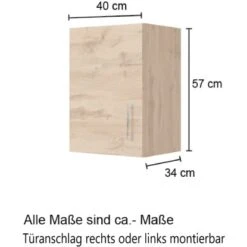 Held Möbel Hängeschrank Sorrento BxHxT 40 X 57 X 34 Cm Wotaneiche-Wotaneiche -Geschäft Für Heimküche 853729 11016600 4