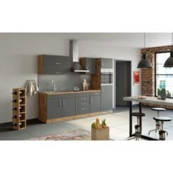 Held Möbel Hängeschrank Sorrento BxHxT 50 X 57 X 34 Cm Anthrazit-Wotaneiche -Geschäft Für Heimküche 853740 11016600 9