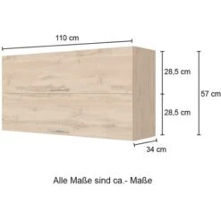 Held Möbel Klapphängeschrank Sorrento BxHxT 110 X 57 X 34 Cm Weiß-Wotaneiche -Geschäft Für Heimküche 853749 11016600 4