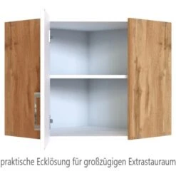 Held Möbel Eckhängeschrank Sorrento BxHxT 60 Cm X 57 Cm X 60 Cm Weiß-Wotaneiche -Geschäft Für Heimküche 853755 11016600 3