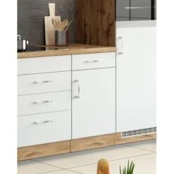 Held Möbel Unterschrank Sorrento 50 X 85 X 60 Cm Tür Schubk. + EL-B. Weiß-Wotan. -Geschäft Für Heimküche 853760 11016600 13