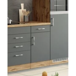 Held Möbel Unterschrank Sorrento 50 X 85 X 60 Cm Tür Schub. + EL-B. Anth.-Wotan. -Geschäft Für Heimküche 853761 11016600 12