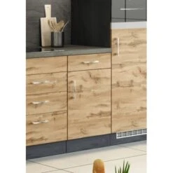 Held Möbel Unterschrank Sorrento 50 X 85 X 60 Cm Tür Schub. + EL-B. Wotan.-Graf. -Geschäft Für Heimküche 853764 11016600 12