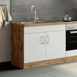 Held Möbel Spülenschrank Sorrento BxHxT 100x85x60 Cm 2 Türen Weiß-Wotaneiche 25 Held Möbel Spülenschrank Sorrento BxHxT 100x85x60 Cm 2 Türen Weiß-Wotaneiche -Geschäft Für Heimküche 853804 11016600 11