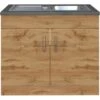 Held Möbel Spülenschrank Sorrento B100 X H85 X T60 Cm 2 Türen Wotaneiche