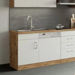 Held Möbel Spülzentrum Sorrento 110 X 85 X 60 Cm Tür Blende Sockel Weiß-W.eiche -Geschäft Für Heimküche 853828 11016600 9