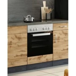 Held Möbel Herdumbau Sorrento 60 X 85 X 60 Cm Nische F. Ofen Wotaneiche-Grafit -Geschäft Für Heimküche 853841 11016600 6
