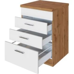 Held Möbel Kochfeldumbauschrank Sorrento 60 X 85 X 60 Cm 2 SK 1 AZ Weiß-Wotan. -Geschäft Für Heimküche 853847 11016600 3