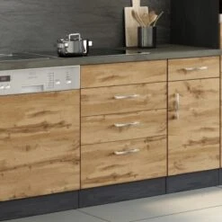 Held Möbel Kochfeldumbauschrank Sorrento 60 X 85 X 60 Cm 2 SK 1 AZ Wotan.-Graf. -Geschäft Für Heimküche 853851 11016600 12