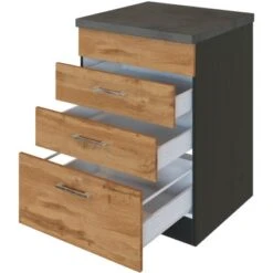 Held Möbel Kochfeldumbauschrank Sorrento 60 X 85 X 60 Cm 2 SK 1 AZ Wotan.-Graf. -Geschäft Für Heimküche 853851 11016600 3