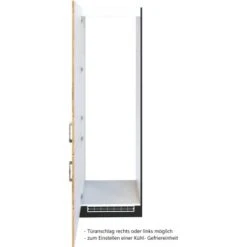 Held Möbel Kühl-Gefrierschrankumbau Sorrento B60x H200x T60 Cm Wotanei.-Grafit -Geschäft Für Heimküche 853928 11016600 3