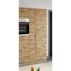 Held Möbel Apothekerschrank Sorrento 30x 200x 60 Cm 2 Ausz. 5 Fächer Wotaneiche -Geschäft Für Heimküche 853931 11016600 9