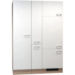 Flex-Well Classic Küchenerweiterung Florida 140 Cm Weiß-Sonoma Eiche Nachbildung -Geschäft Für Heimküche Florida leichtePerspektive