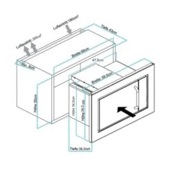 Respekta Einbau-Mikrowelle MW 800 Edelstahl Mit Grill-Funktion 800 W -Geschäft Für Heimküche a einbaumikrowelle mw800 3