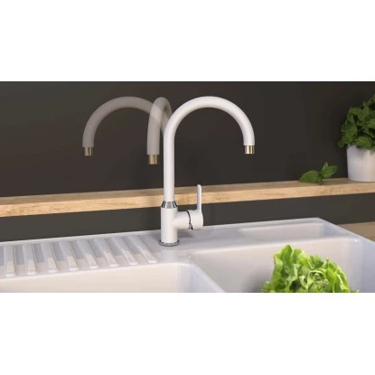 Eisl Spültischarmatur Diziani Weiß-Chrom 6 Eisl Spültischarmatur Diziani Weiß-Chrom – Bild 6